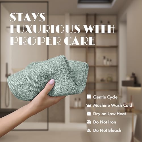 White Classic Green Washcloths Set - Image 6