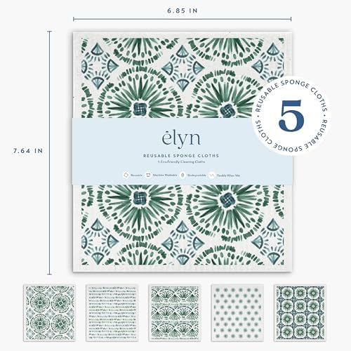 ELYN Swedish Dishcloths, Reusable & Washable Sponge Cloths, Absorbent Cleaning - Image 2