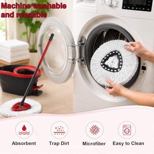 14PCS Mop Head Replacements, Machine Washable, Efficient Pet Hair Removal - Image 5