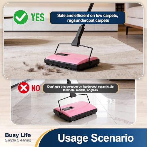 Yocada Manual Carpet Sweeper Cleaner Household Sweeper - Image 6