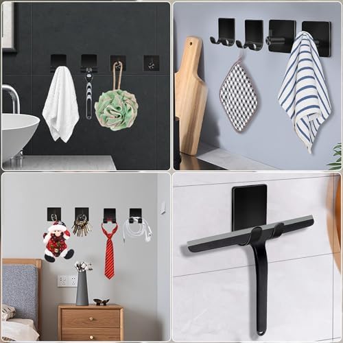 CGBE Razor Holder for Shower, 4 Packs Self Adhesive Shaver Holder Hanger Hooks - Image 6