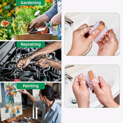 2 Pack Wooden Nail Brush with Hanging Rope - Image 6