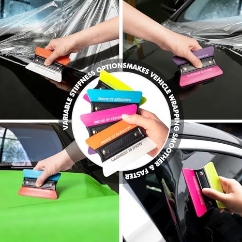 FOSHIO 4-Pack Magnetic Vinyl Wrap Squeegee Kit, 7 Hardness Squeegee - Image 6