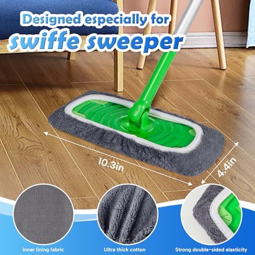 6 Pack Reusable Microfiber Mop Pads - Image 3