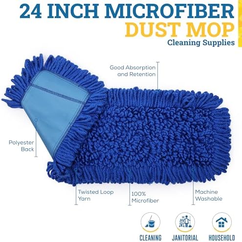 KLEEN HANDLER 24" Microfiber Dust Mop Head Replacement, 1 Pack - Image 2