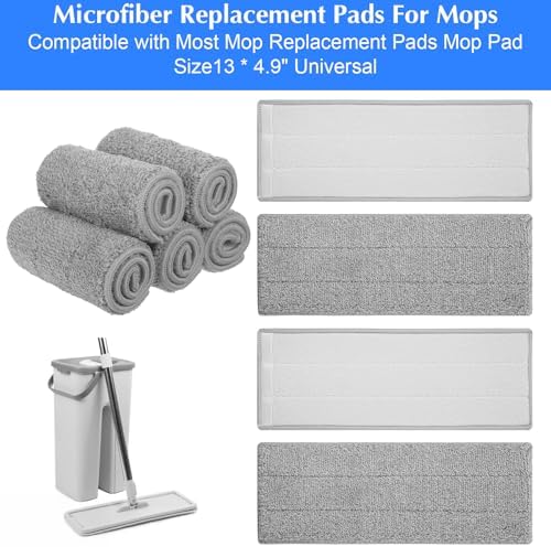 20 Pack 13 * 4.9" Generic Mop Pads Mop Head Refill Washable Wet/Dry Mops Flat - Image 6