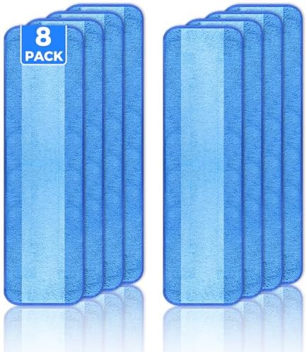 8-Pack 18 Inch Microfiber Mop Pads Compatible by wlich