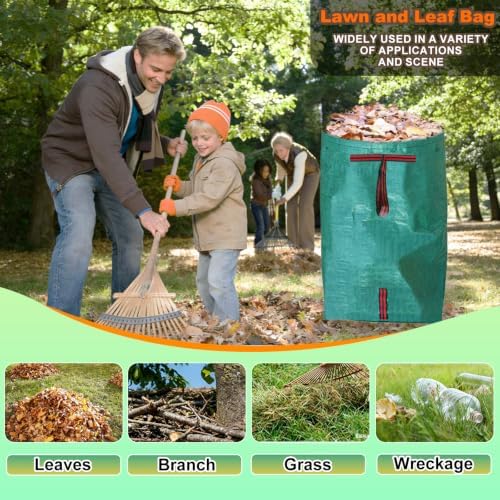 72 Gallon Leaf Collector, Reusable Leaf Bag, Dustpan-Type Yard Garden Bag - Image 4