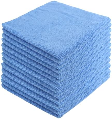 Microfiber Cleaning Cloths, 12 Pack, All-Purpose, Highly Absorbent, Washable by JDHomease