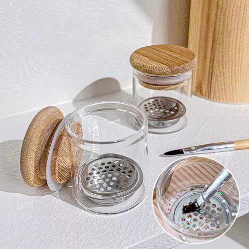 2 Pack Nail Brush Cleaner Cup, Portable Dappen Dish - Image 6