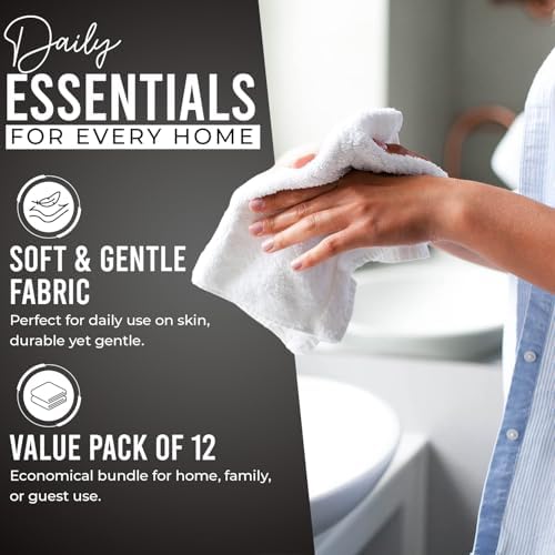 DAN RIVER 12 Pack Cotton Wash Cloths Set - Image 3