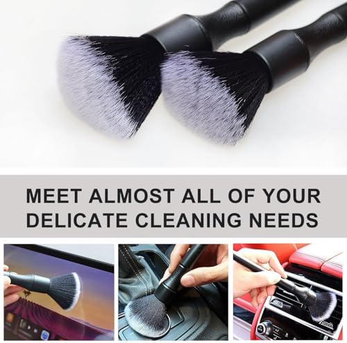 2 Microfiber Detailing Brushes, Car Interior Detailing Brush - Image 5