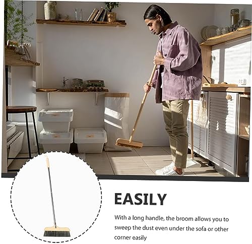 Long Handle Bristle Broom for Kitchen and Office Floor Cleaning - Image 3
