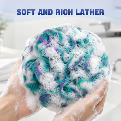 AmazerBath Loofah Sponge 75g/Piece, Exfoliating Bath Sponge Body Scrubber - Image 2