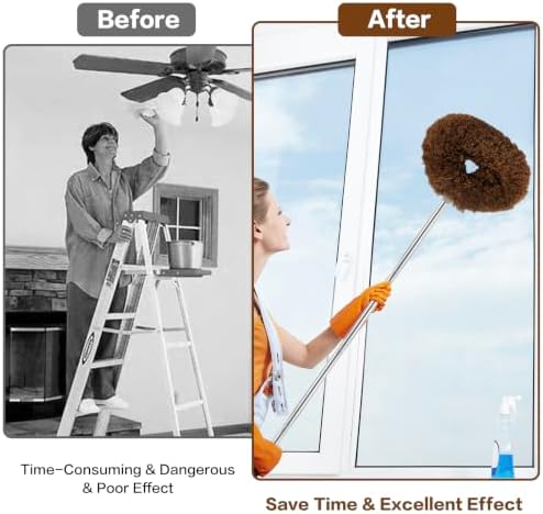 Ceiling Fan Cleaner Duster Reusable Microfiber Ceiling Fan Blade Cleaner - Image 4