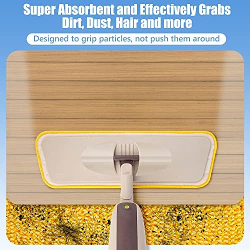 HOMTOYOU Reusable Mop Pads for Swiffer PowerMop: 6 Pack Microfiber Refills - Image 4