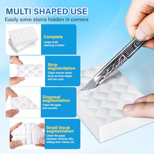 180 Pack 2X Magic Sponges Cleaning Eraser, Density Stronger Melamine Sponge - Image 5
