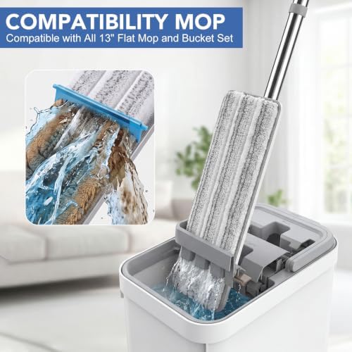 4 Pack 13"×4.9" Mop Replacement Pads Compatible - Image 3