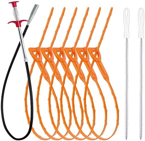 Drain Snake Hair Clog Remover Tool Set by KeyFar