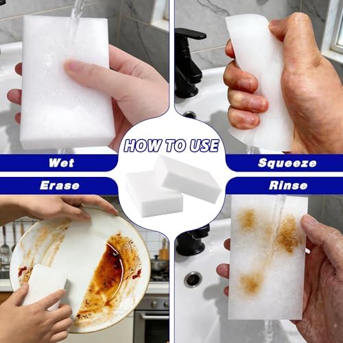 20 Pack Magic Cleaning Sponge Erasers, Non-Scratch Melamine Sponges in Bulk - Image 5