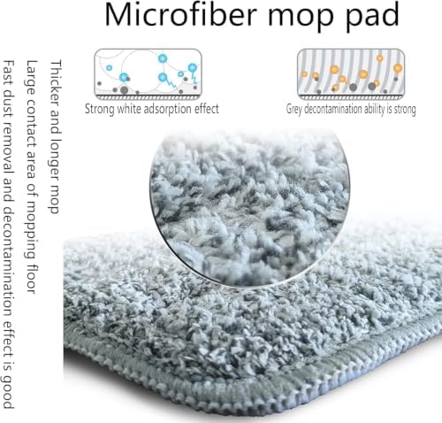 24 in Mop Pad Refills 5 Pack, Washable Microfiber Pads - Image 4