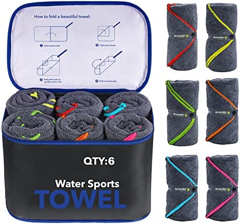 4Monster 4-Pack Quick Dry Microfiber Travel Towels – Super Absorbent, by 4Monster