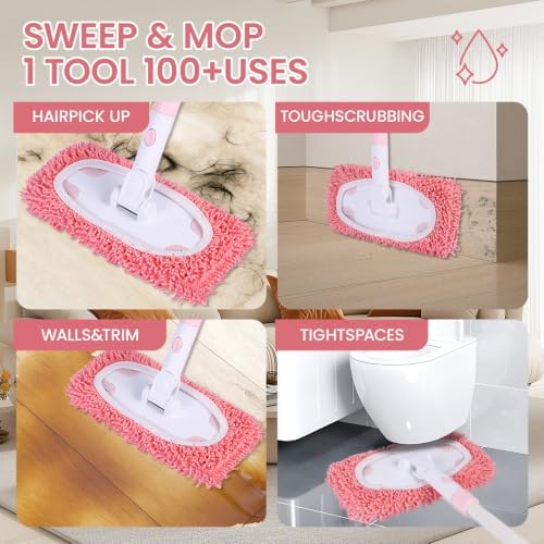 Sweeper Mop System with 3 Reusable Microfiber Mop Pads - Image 3