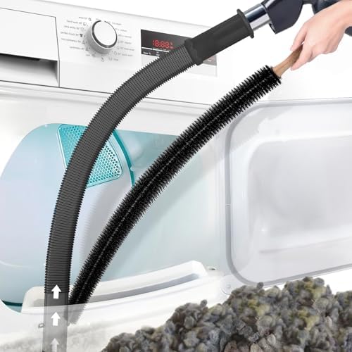 PetOde 2Pcs Dryer Vent Cleaner Kit Universal Vacuum Hose Attachment & Brush by PetOde