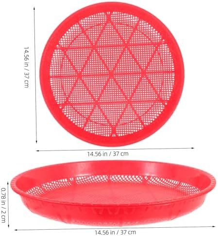 Ciieeo 2pcs Plastic Screen Mesh Dustpan Drying Dustpan Grains Plastic Sieve - Image 4