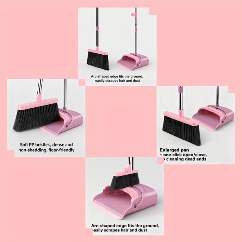 Upright Broom and Dustpan Set - Image 2