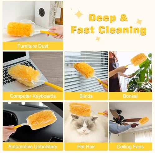 360° Heavy Duty Duster Refills for Swiffer Duster, 30 Pack & 1Handle 4X Faster - Image 6