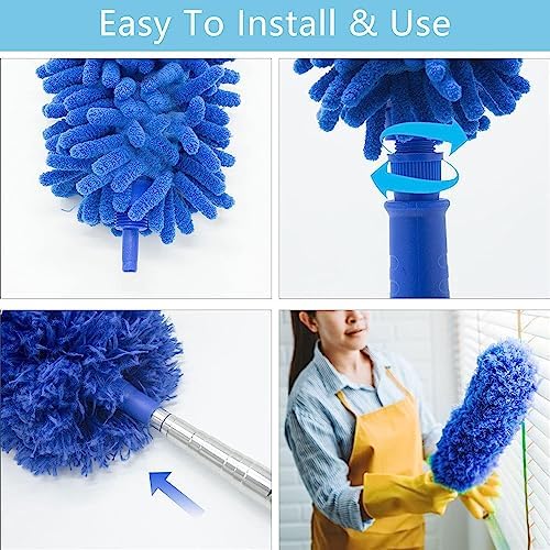 Buysenton Cobweb Duster with Extension Pole, Washable Cleaning Duster Kit with - Image 5