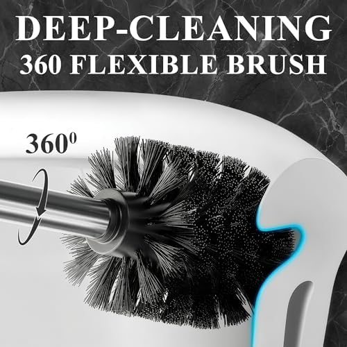 Stainless Steel Toilet Brush and Holder Set, Rounded Square - Image 7