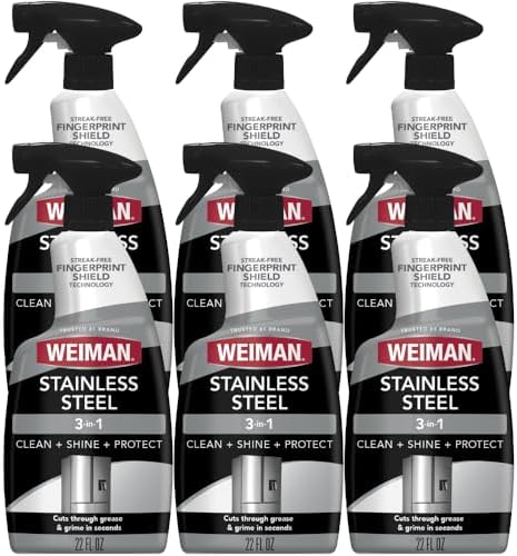 Weiman Stainless Steel Cleaner & Polish Spray, 6 Pack, Anti-Fingerprint by Weiman