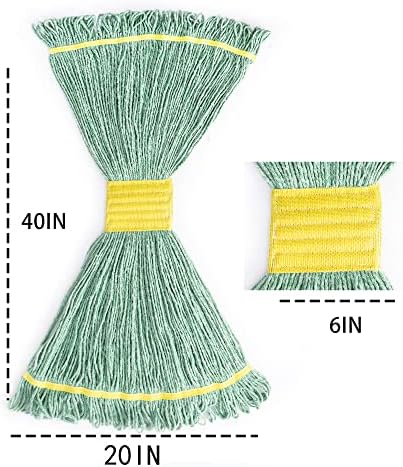 Matthew Cleaning 12Pcs 5'' Headband White&Orange&Green 24Oz Commercial String - Image 5