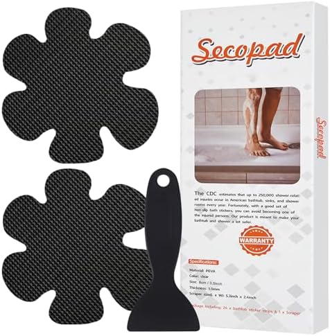 Secopad 24PCS Snowflake Non Slip Bathtub Stickers by Secopad