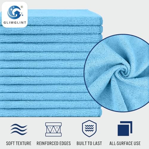 GLIMGLINT Microfiber Cleaning Cloth, 12 Pack Towels - Image 3