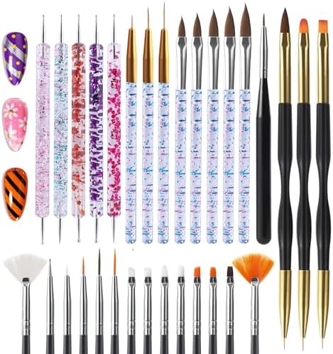 Artdone 31pcs Nail Art Brushes Tools Set Dotting Tools - Image 2