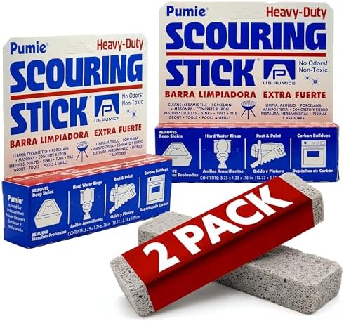 PUMIE Scouring Stick 2 Pack, Toilet Bowl Ring Remover, Heavy Duty Extra Strong by PumiebyUSPumice