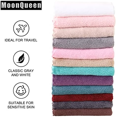 MOONQUEEN Microfiber Facial Cloths Fast Drying Washcloth 12 Pack - Image 4