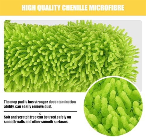 2-Pack Chenille Mop Head Replacement Set, Wall & Ceiling Dusting Mop Heads - Image 3