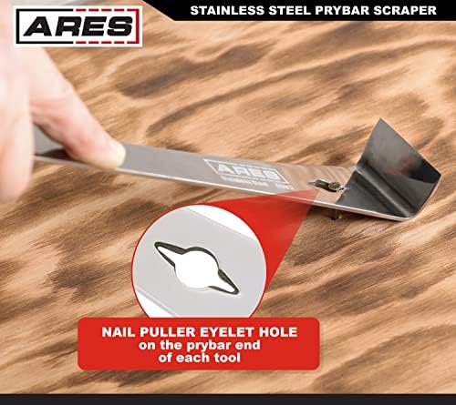 ARES 46017 12-In Stainless Steel Pry Bar Scraper - Image 4