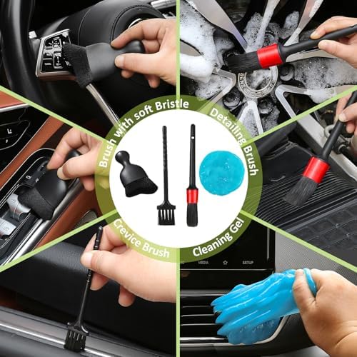 Qydipclin 10pcs Windshield Cleaner Tool Car Interior Window Cleaning Kit - Image 4