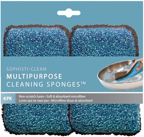 Multipurpose Cleaning Sponges, Dual-Sided Sponges by Sophisti-Clean