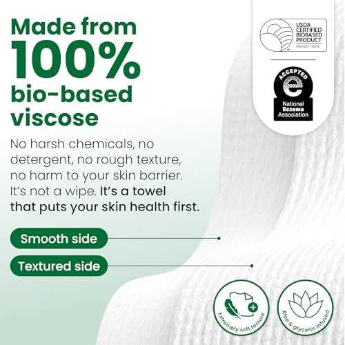 CLEAN SKIN CLUB Sensitive Skin Clean Towels® XL, Ultra-Soft Disposable Face Dry - Image 6