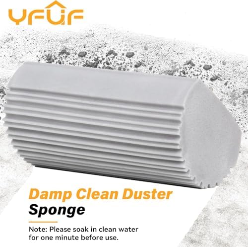 8-Pack Damp Clean Duster Sponge, Magic Sponge Eraser Baseboard Cleaner Tool - Image 3