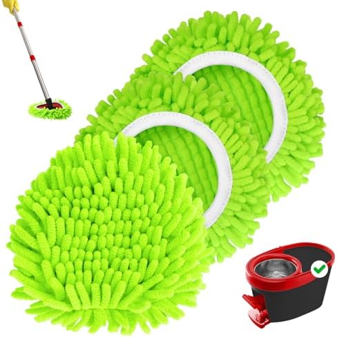 Baderke 3 Pack Chenille Duster Replacement Mop Heads Refills by Baderke