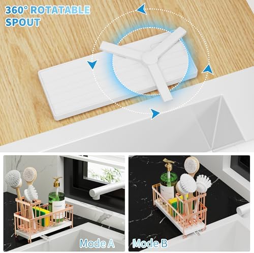 Cisily Sponge Holder for Kitchen Sink, Sink Caddy Organizer - Image 5