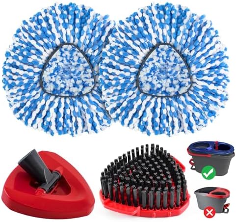 4 Pack Spin Mop Replacement Head by Heuihm