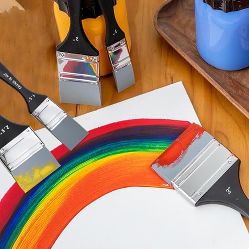 Falling in Art 5Pcs Silicone Paint Brush Set, Flat Shaped Painting Tool - Image 3
